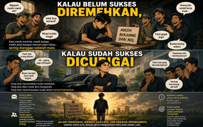Kalau Belum Sukses Diremehkan, Kalau Sudah Sukses Dicurigai